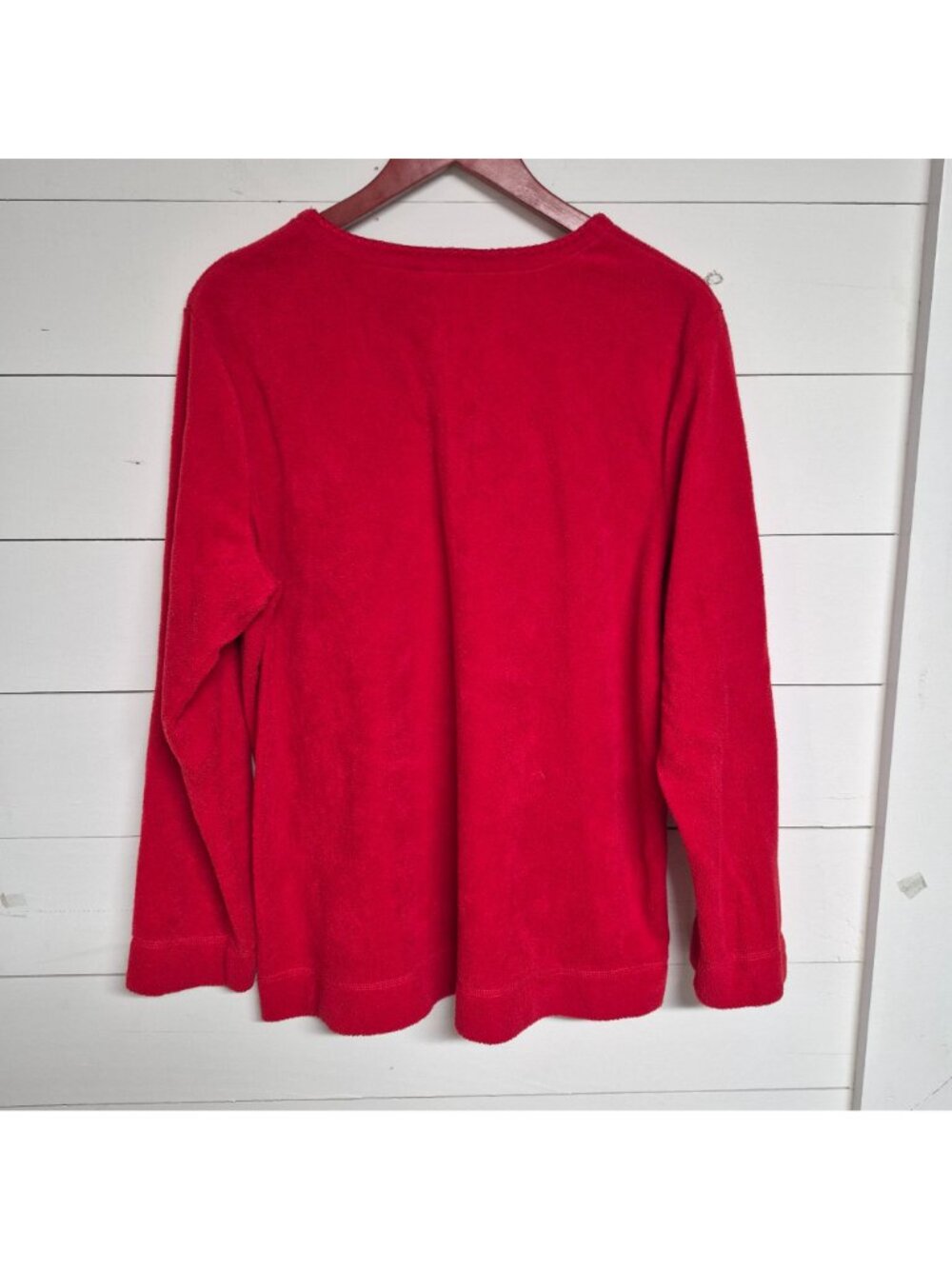 Vintage Ladies Red Christmas Snowman Winter Holiday Sweatshirt Sz XL - Picture 4 of 4